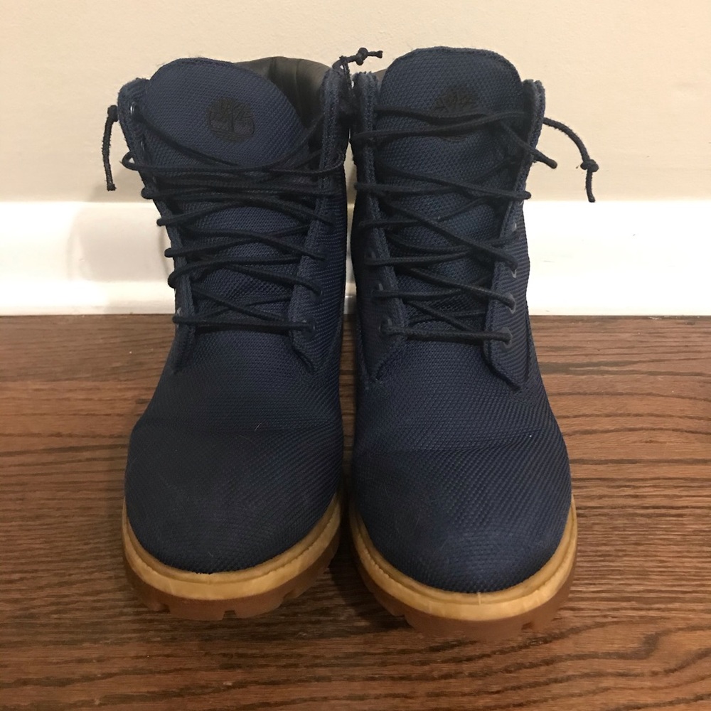 Blue Canvas Timberland Boots